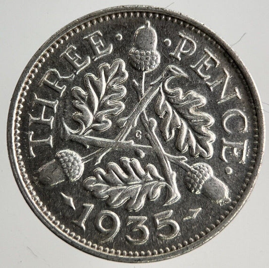 1935 George V Threepence Silver Coin | Very High Grade