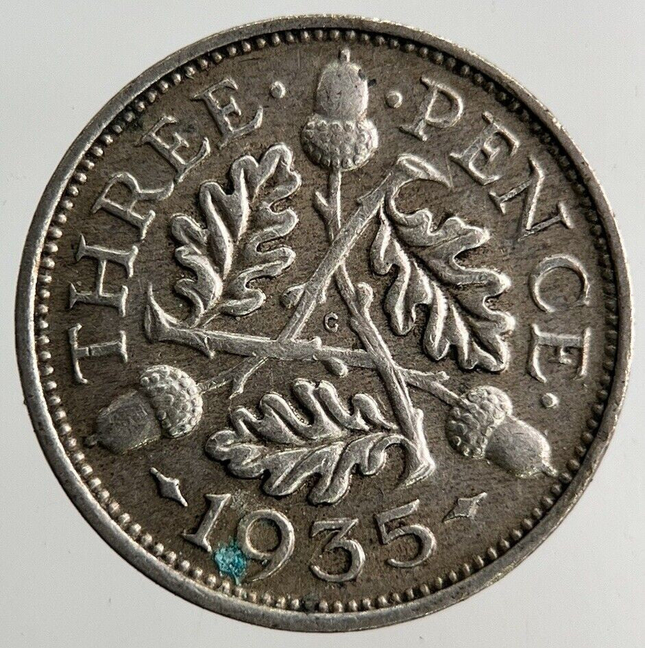 1935 George V Threepence Silver Coin | Very High Grade