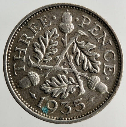 1935 George V Threepence Silver Coin | Very High Grade