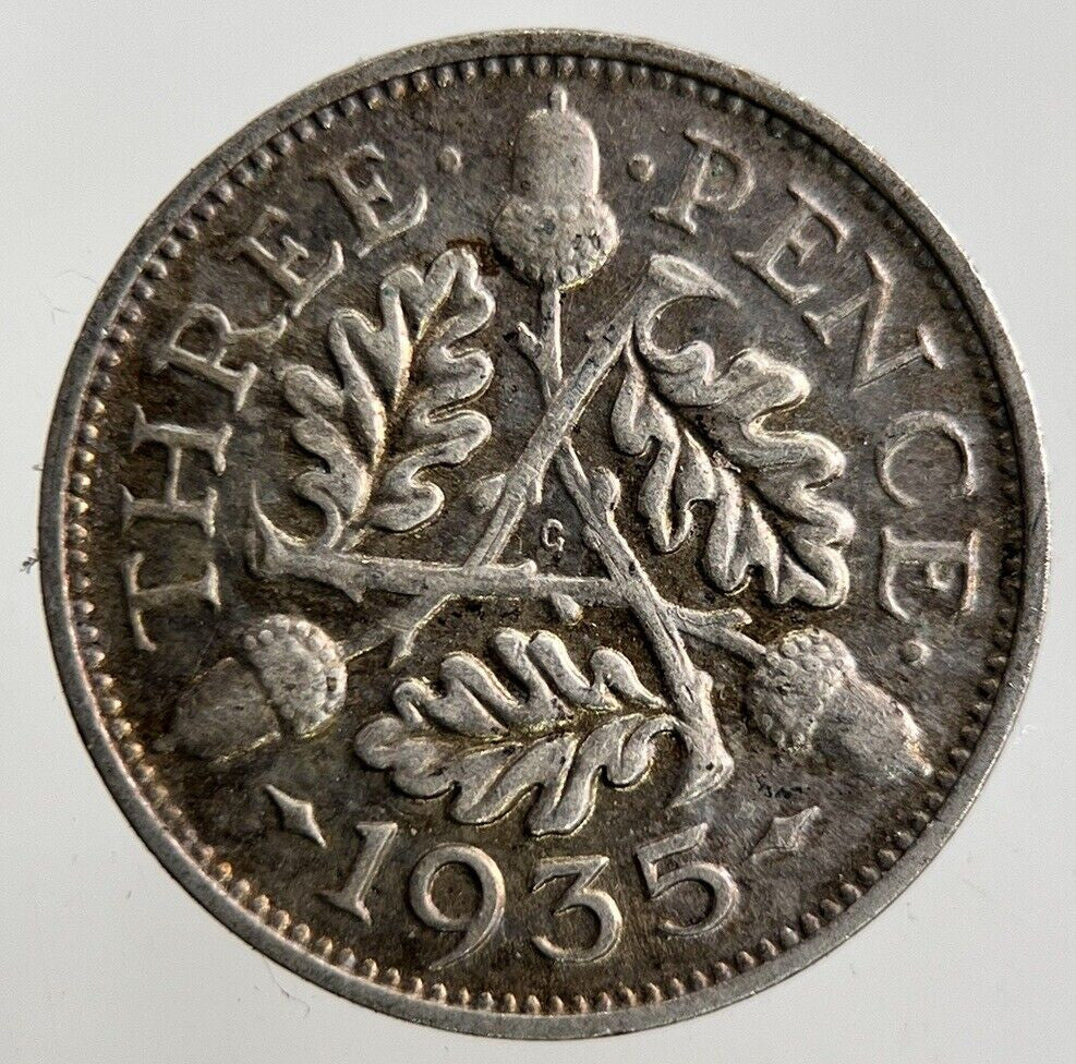 1935 George V Threepence Silver Coin | Fine Collectable Grade