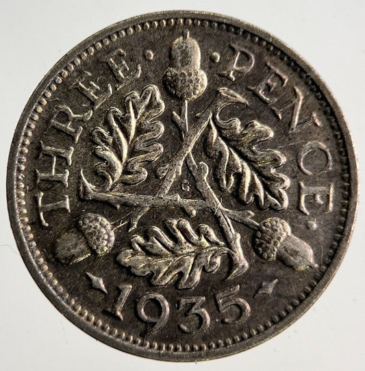 1935 George V Threepence Silver Coin | Very High Grade