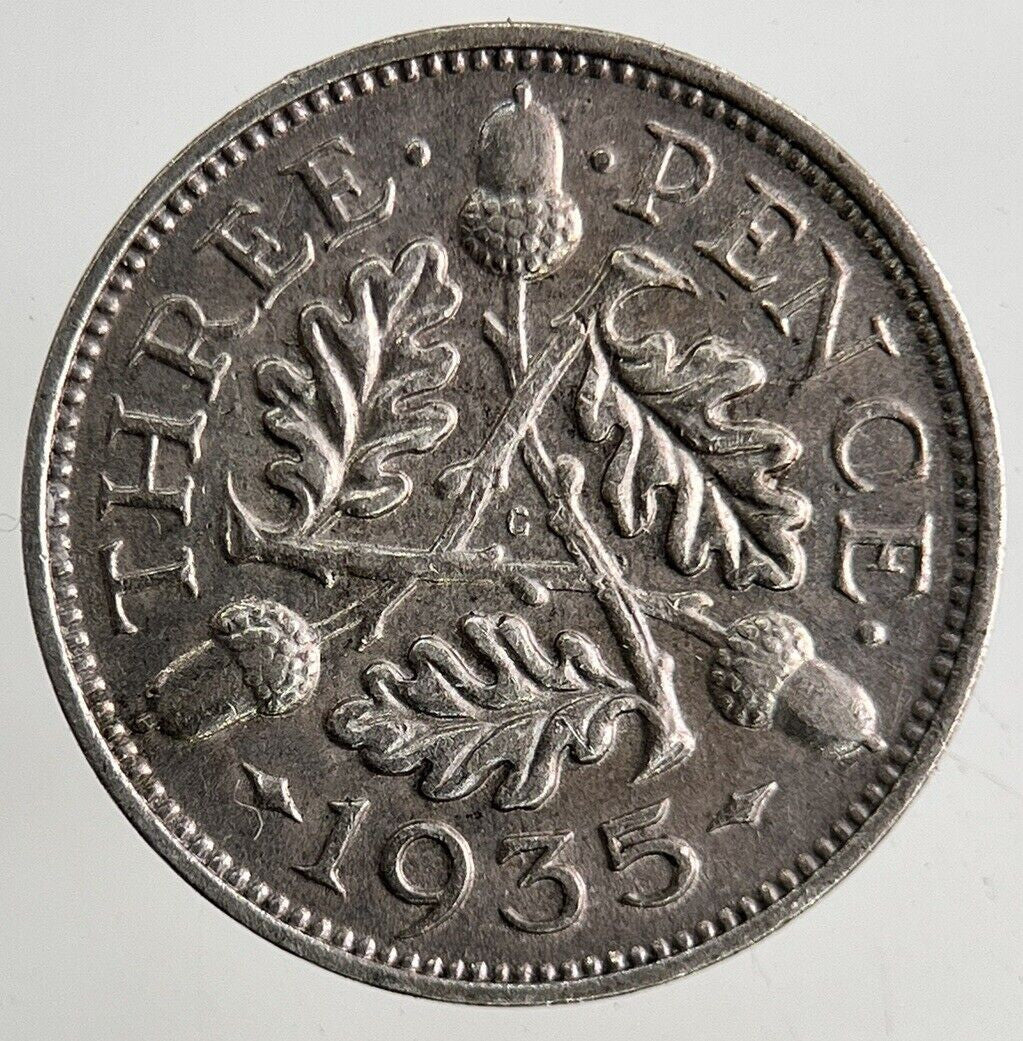 1935 George V Threepence Silver Coin | Fine Collectable Grade