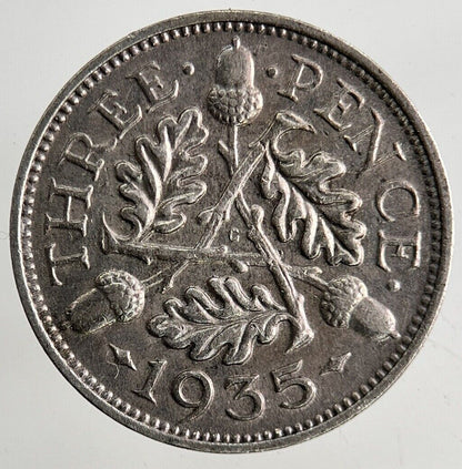 1935 George V Threepence Silver Coin | Fine Collectable Grade