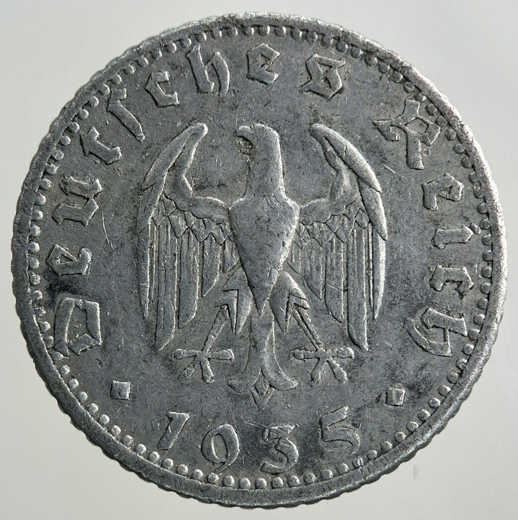 1935 Germany 50 Pfennig Coin | Fine Collectable Grade