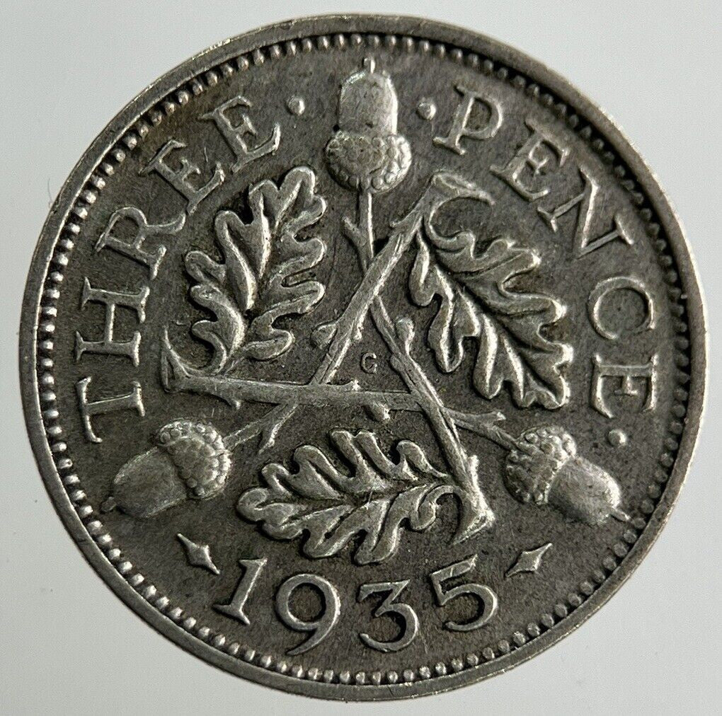1935 George V Threepence Silver Coin | Fine Collectable Grade