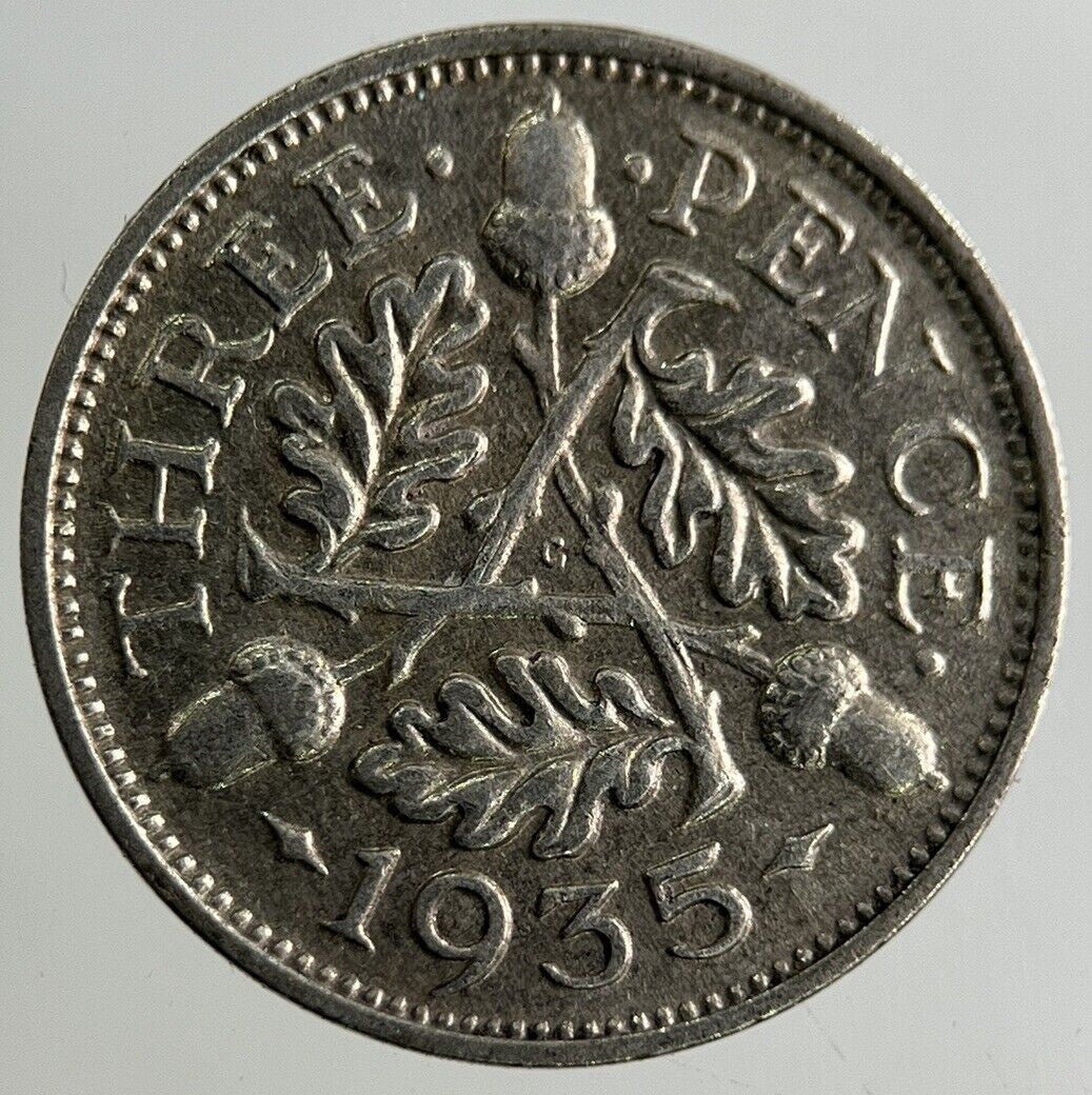 1935 George V Threepence Silver Coin | Fine Collectable Grade