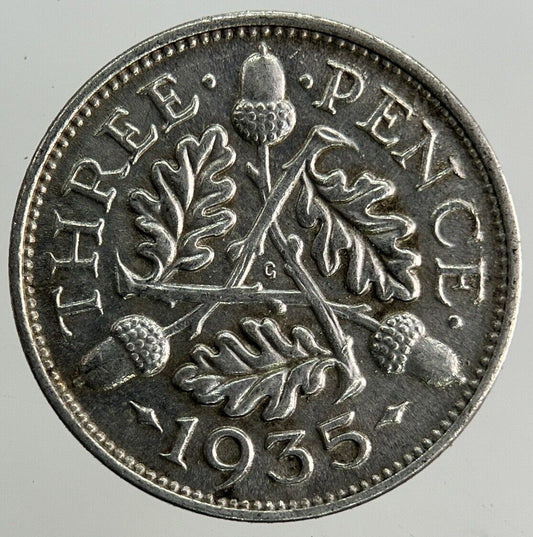 1935 George V Threepence Silver Coin | Very High Grade