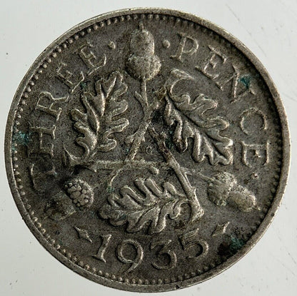 1935 George V Threepence Silver Coin | Fine Collectable Grade