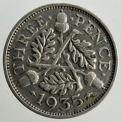 1935 George V Threepence Silver Coin | Fine Collectable Grade