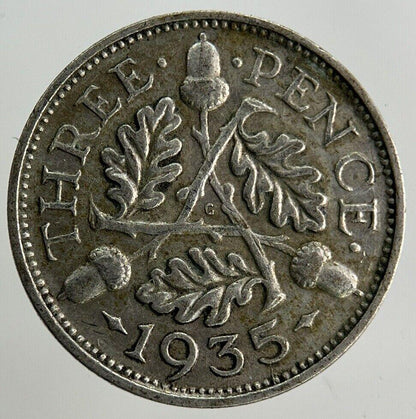 1935 George V Threepence Silver Coin | Fine Collectable Grade