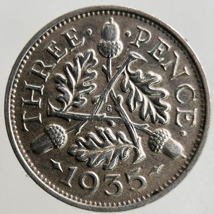 1935 George V Threepence Silver Coin | Very High Grade