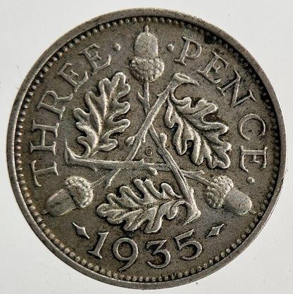 1935 George V Threepence Silver Coin | Very High Grade
