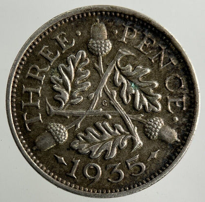 1935 George V Threepence Silver Coin | Very High Grade