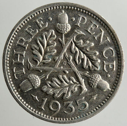 1935 George V Threepence Silver Coin | Very High Grade