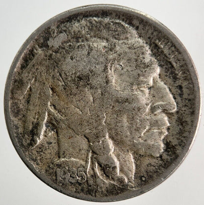 1935 US USA Buffalo Indian Head Nickel Coin | Fine Collectable Grade | a5379