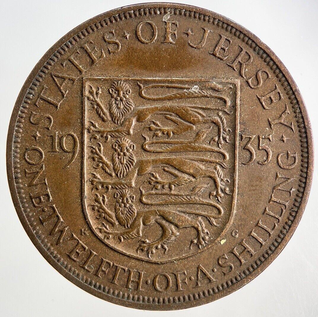 1935 Jersey One Twelfth Of A Shilling 1/12th Coin | Very High Grade