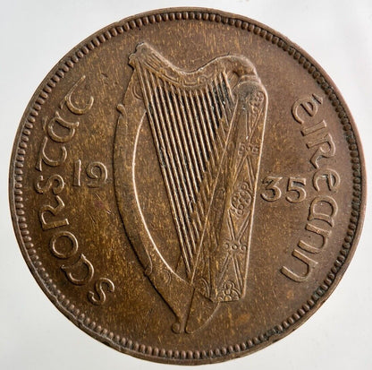 1935 Irish One Penny Coin | Fine Collectable Grade
