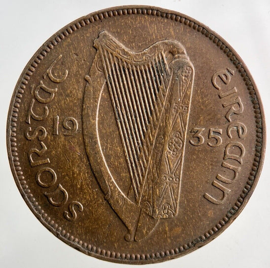 1935 Irish One Penny Coin | Fine Collectable Grade