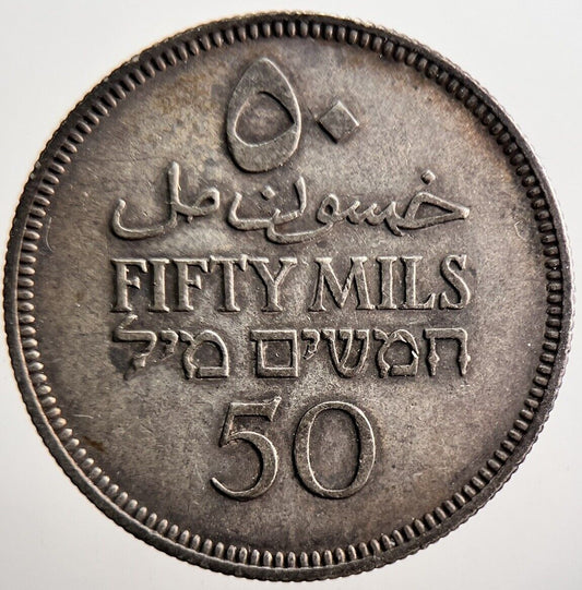 1935 Palestine 50 Mils Silver Coin | Fine Collectable Grade | a3602