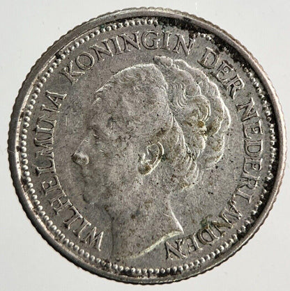 1935 Netherlands 10 Cent Silver Coin | Fine Collectable Grade