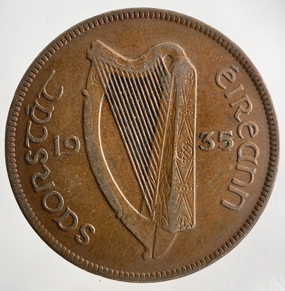 1935 Irish One Penny Coin | Fine Collectable Grade