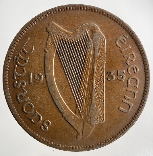 1935 Irish One Penny Coin | Fine Collectable Grade