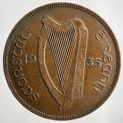 1935 Irish One Penny Coin | Fine Collectable Grade