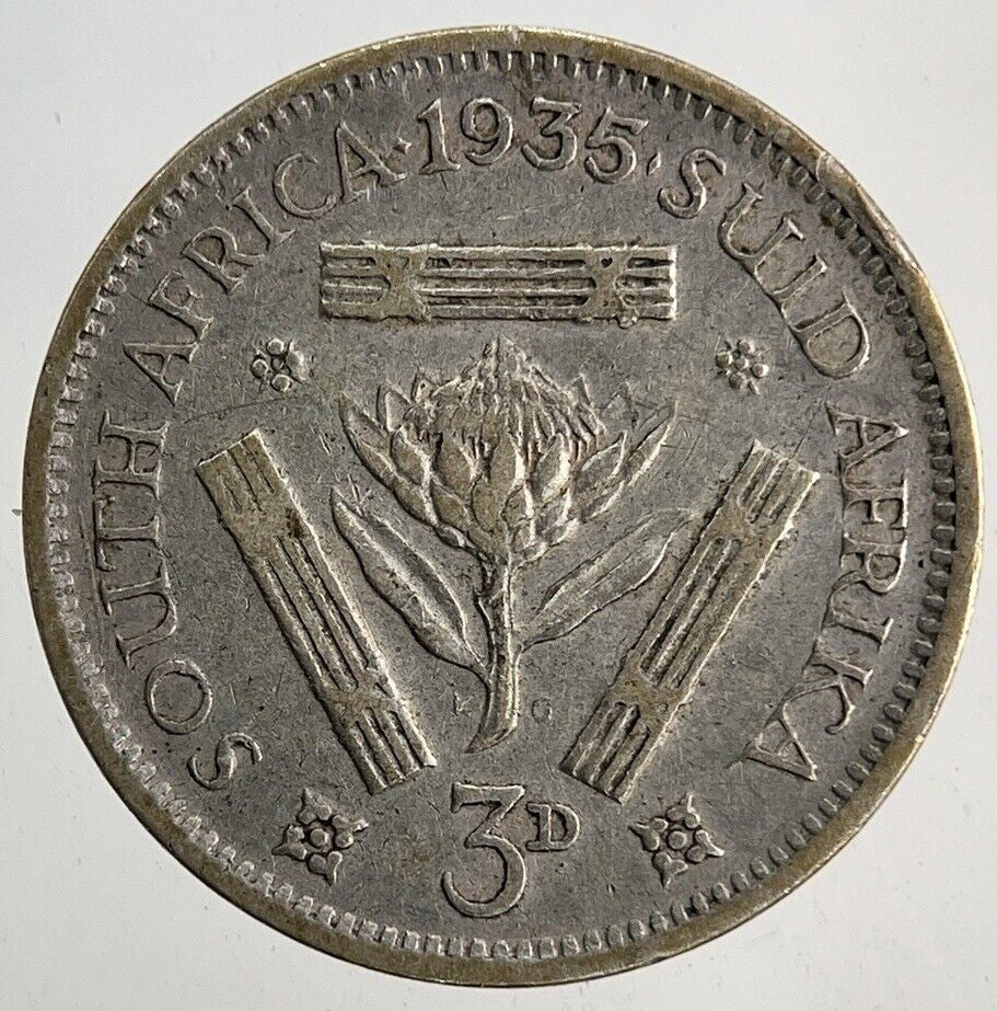1935 South Africa Threepence Silver Coin | Collectable Grade