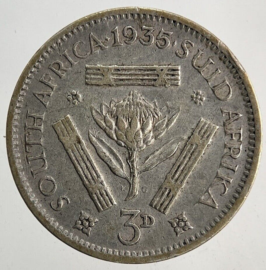 1935 South Africa Threepence Silver Coin | Collectable Grade