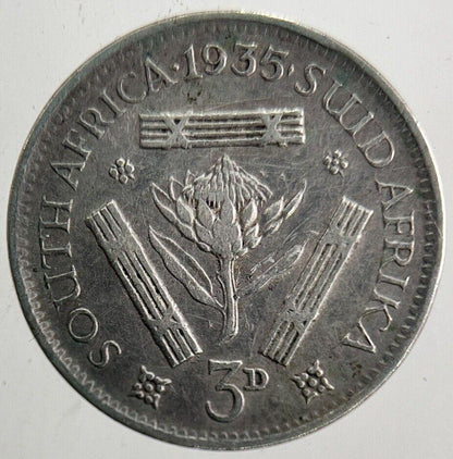 1935 South Africa Threepence Coin | Fine Collectable Grade | a5464