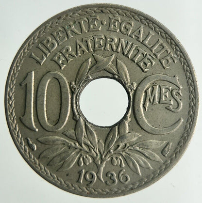 1936 France 10 Centimes Coin | Fine Collectable Grade