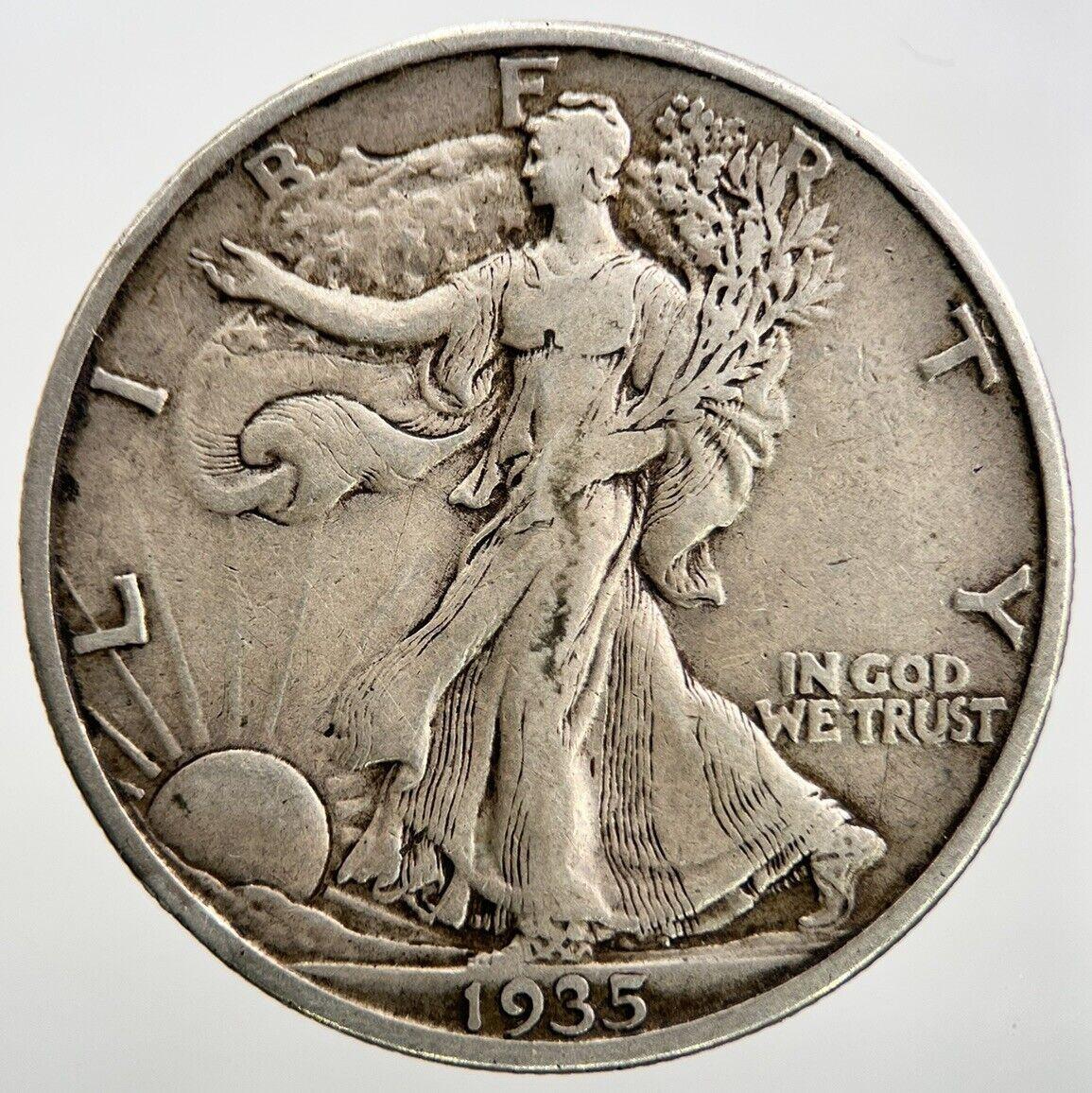 1935-S US USA Liberty Half Dollar | Silver Coin | Fine Collectable Grade | a211