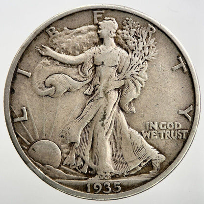 1935-S US USA Liberty Half Dollar | Silver Coin | Fine Collectable Grade | a211