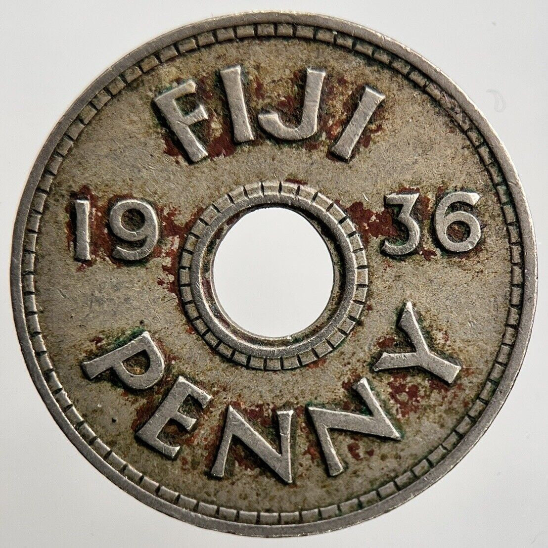 1936 Fiji 1 One Penny Coin | Fine Collectable Grade | a2115