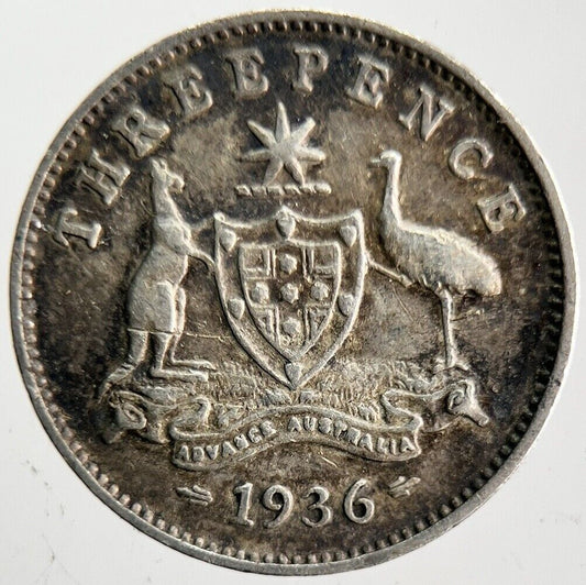 1936 Australia Threepence Silver Coin | Fine Collectable Grade | a4615