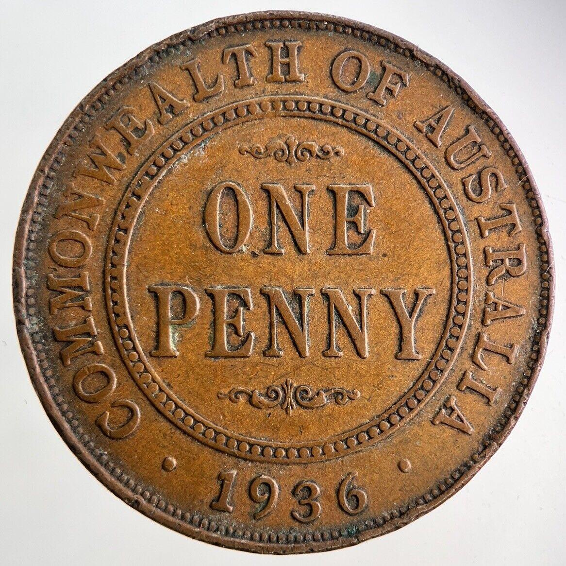 1936 Australia One Penny Coin | Very High Grade
