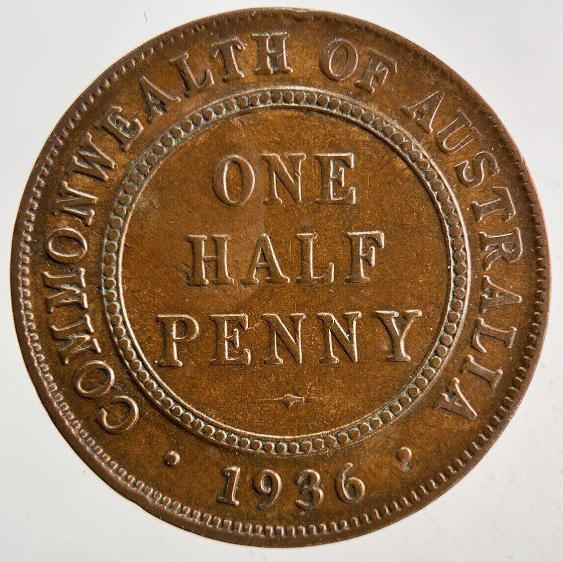1936 Australia Half-Penny Coin | Fine Collectable Grade