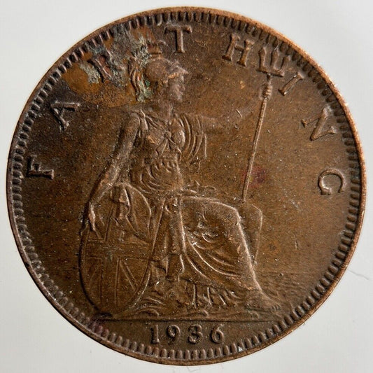 1936 George V Farthing Coin | Very High Grade