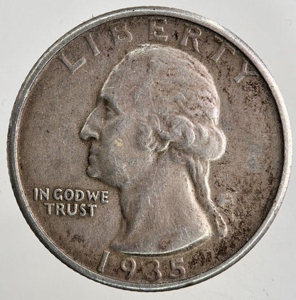 1935 US USA Quarter Dollar Silver Coin | Fine Collectable Grade