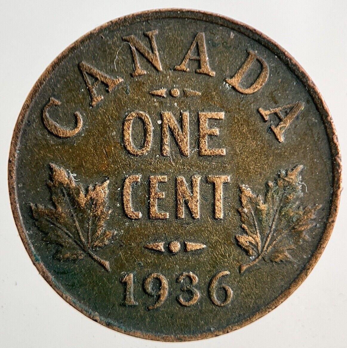 1936 Canada One Cent Coin | Fine Collectable Grade