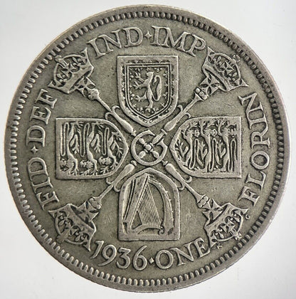 1936 George V Florin Silver Coin | Fine Collectable Grade