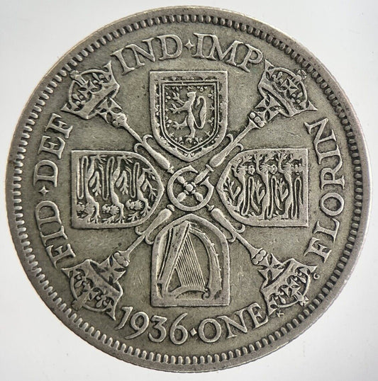 1936 George V Florin Silver Coin | Fine Collectable Grade