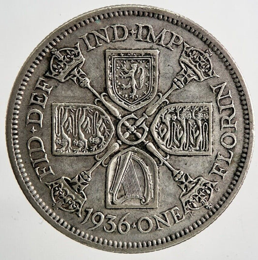 1936 George V Florin Silver Coin | Fine Collectable Grade