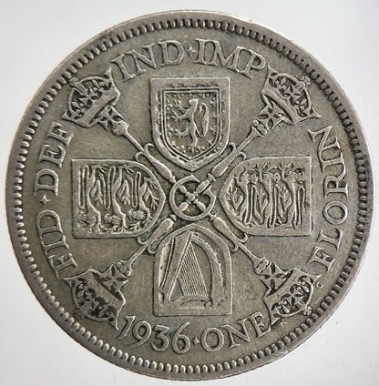 1936 George V Florin Silver Coin | Fine Collectable Grade