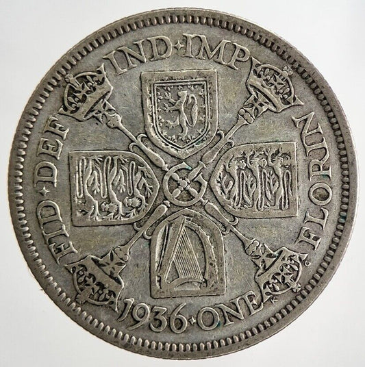 1936 George V Florin Silver Coin | Fine Collectable Grade