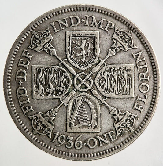 1936 George V Florin Silver Coin | Fine Collectable Grade