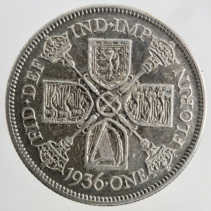 1936 George V Florin Silver Coin | Fine Collectable Grade