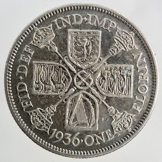1936 George V Florin Silver Coin | Fine Collectable Grade