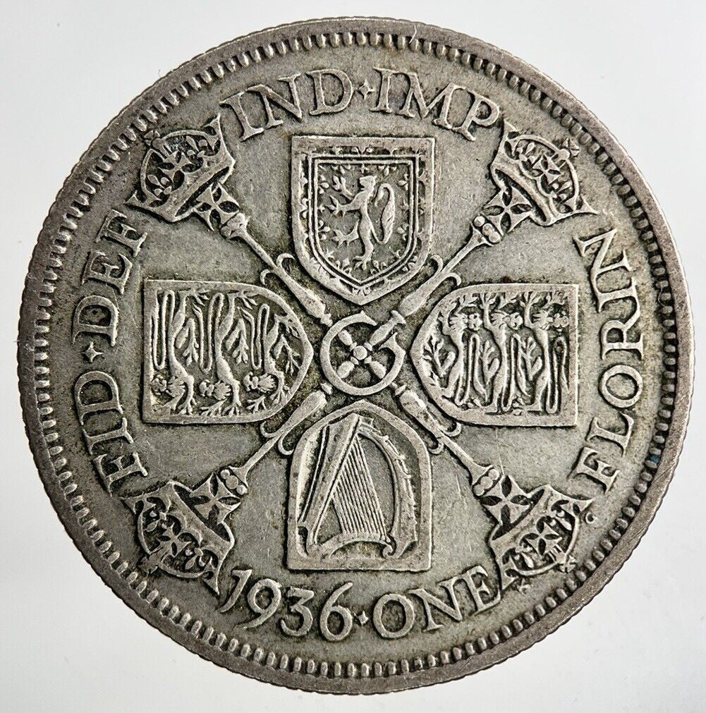 1936 George V Florin Silver Coin | Fine Collectable Grade