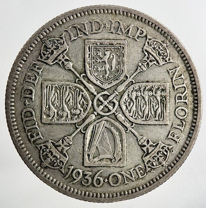 1936 George V Florin Silver Coin | Fine Collectable Grade